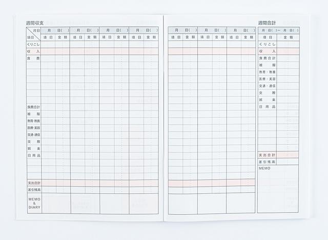 画像4: 6カ月用の家計簿。110円とは思えない充実の内容 B6家計簿 6ヶ月用 80ページ/Seria
