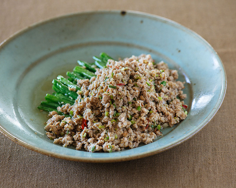 画像: 豚ひき肉といんげんの炒めもの エスニック風味のつくり方