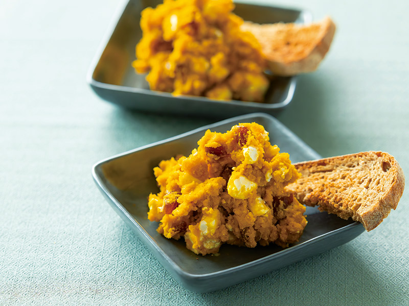 画像: 夏野菜のつくりおきと展開料理 デーツとチーズのパンプキンサラダのつくり方