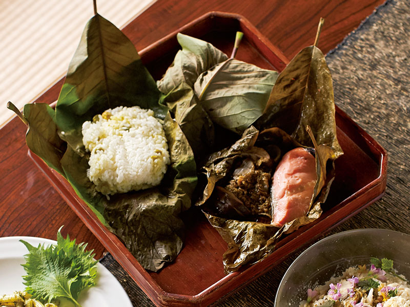 画像: 「朴葉飯（ほおば）と朴葉蒸し」のつくり方