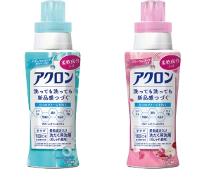 画像: 左:アクロン ナチュラルソープの香り(微香タイプ)右:アクロン フローラルブーケの香り