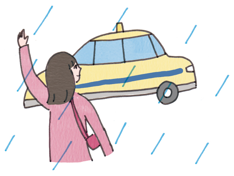 画像: 急な雨は傘を買うより「タクシー」に乗る
