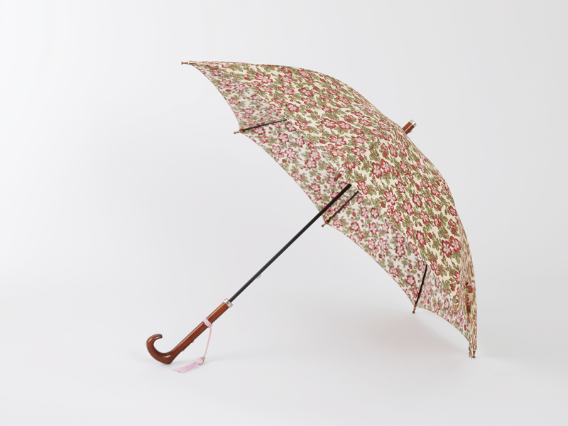 画像: 寸法:全長74cm、親骨50cm 質量:360g 材質:生地=綿、ハンドル=楓、中棒=アルミ、その他=鉄、真鍮 色柄:3色 【現在、オリジナル商品の販売は休止中です】