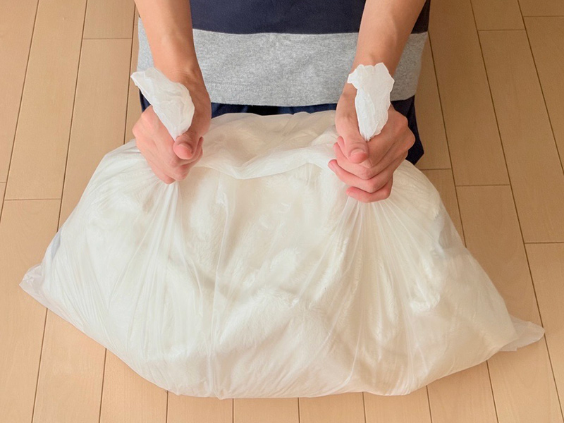 画像2: 袋の口にすき間ができにくい 「折りたたみ結び」のやり方