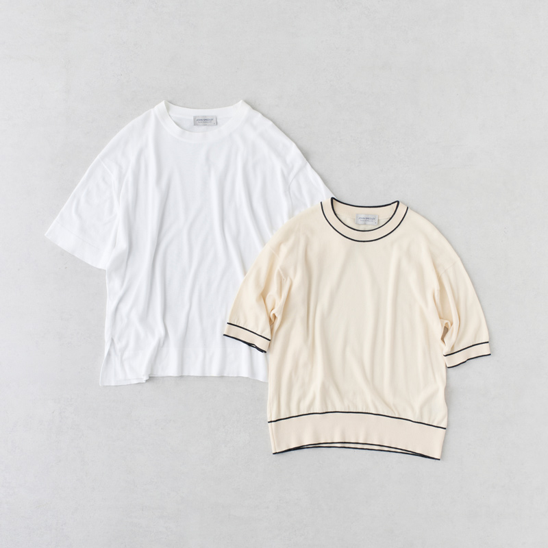 画像: エディター・日野晴未さん| JOHN SMEDLEYのニットTシャツ