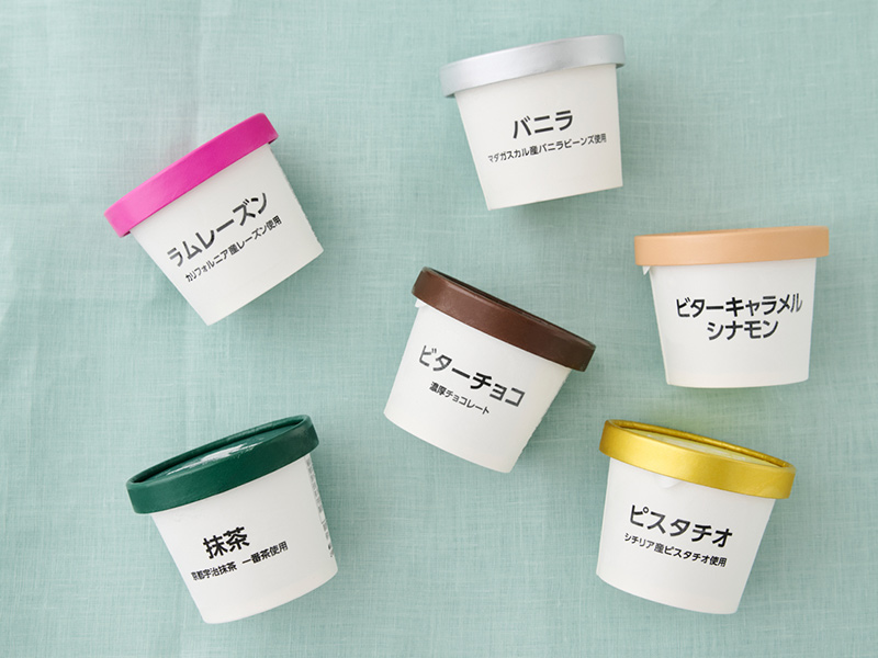 画像: バニラ、ビターチョコ、ピスタチオ、抹茶、ラムレーズン、ビターキャラメルシナモンの定番6種類