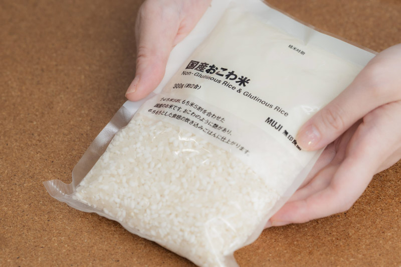 画像: 国産のうるち米ともち米を、半々で混ぜ合わせた商品(2合分)