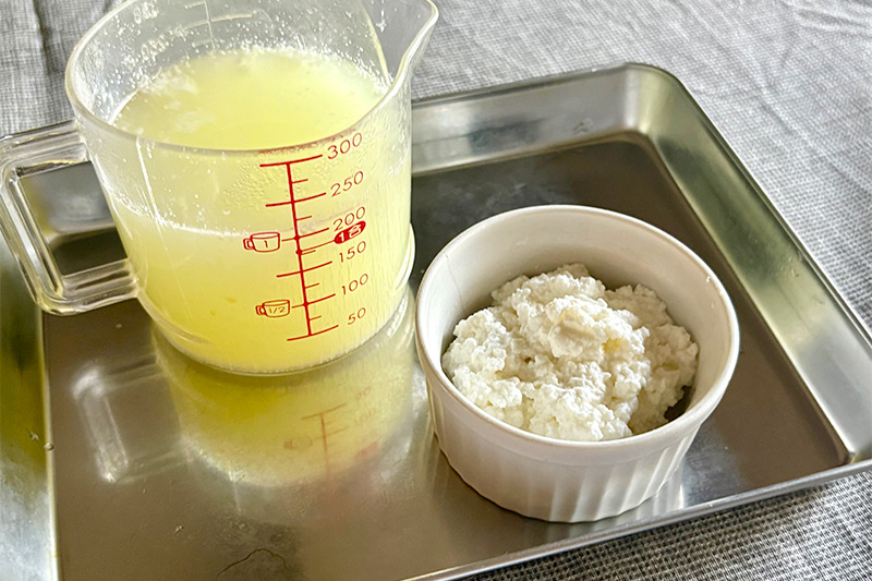 画像: 牛乳を越した汁（ホエー）はスープや味噌汁に