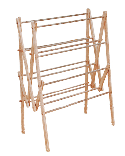 画像: 木製物干し 幅80×奥行14.5〜87×高さ122cm オーダー品