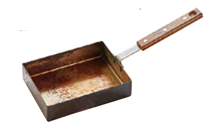 画像: 銅製卵焼きフライパン長角S 長さ15×奥行き11.5×持ち手含む全長31cm/テノールワークス