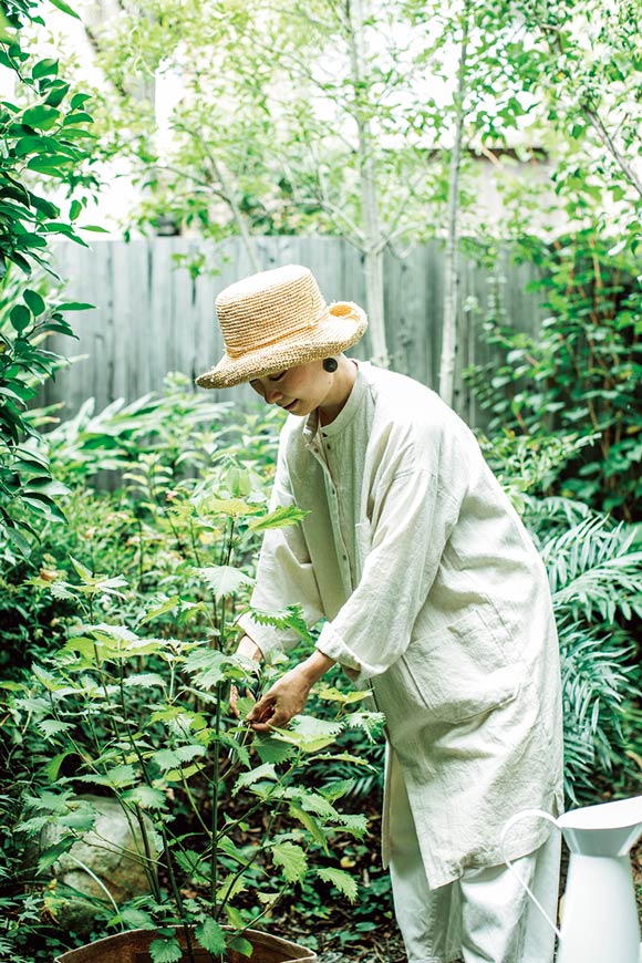 画像: 4年ほど前に庭を整備し、梅やゆず、ハーブなど食べられる植物を育てている