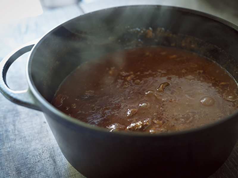 画像: この日は畑の野菜のカレー