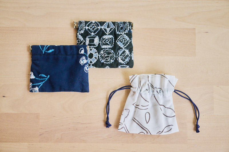 画像: リメイクの楽しみ3 はぎれを使った巾着とがま口