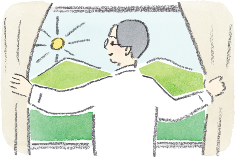 画像: 規則正しく生活する