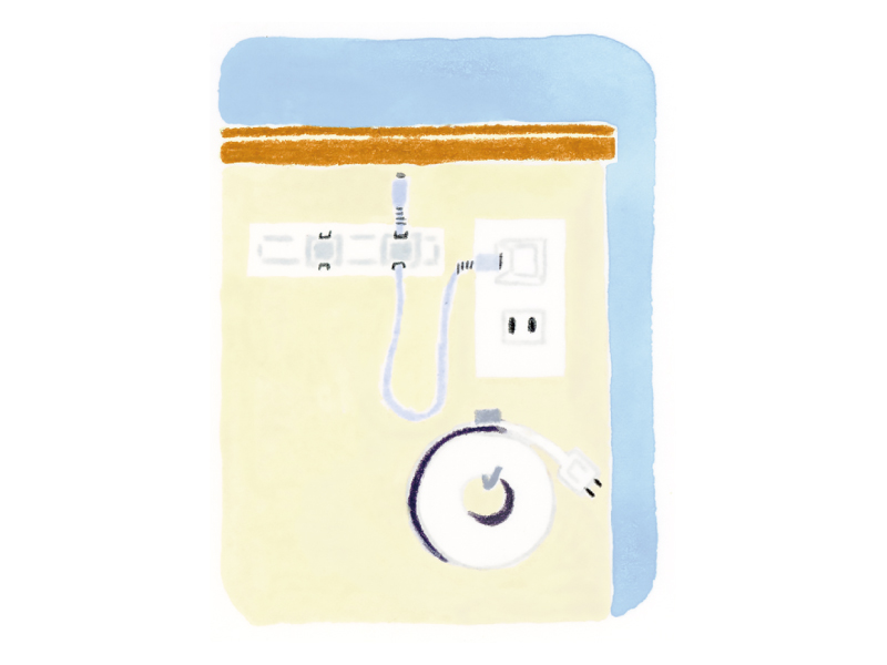 画像: 掃除しやすい仕組み 04 ごちゃつくコード類を浮かせてすっきり