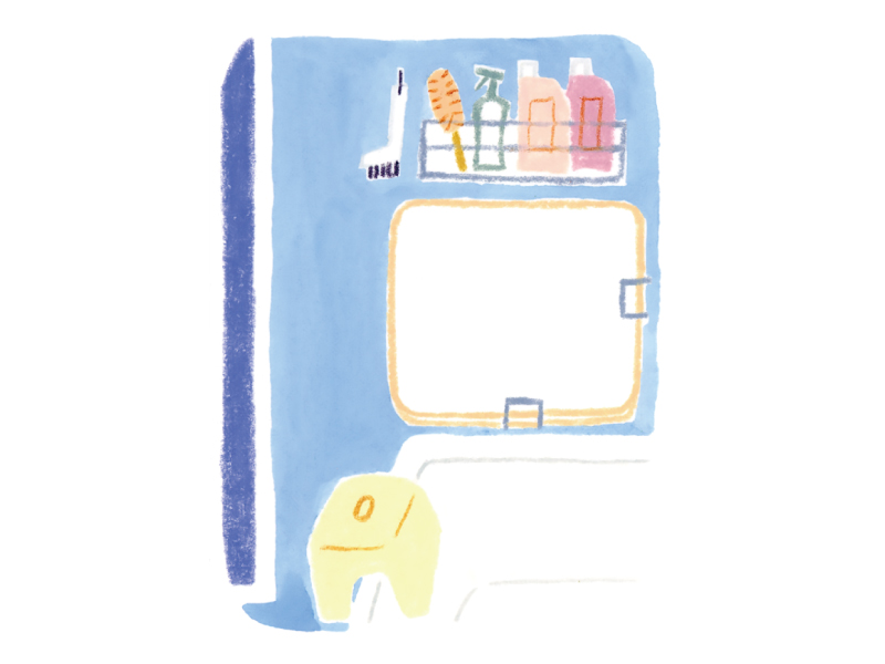 画像: 掃除しやすい仕組み 02 浮かせることでお風呂の水アカ・カビ対策