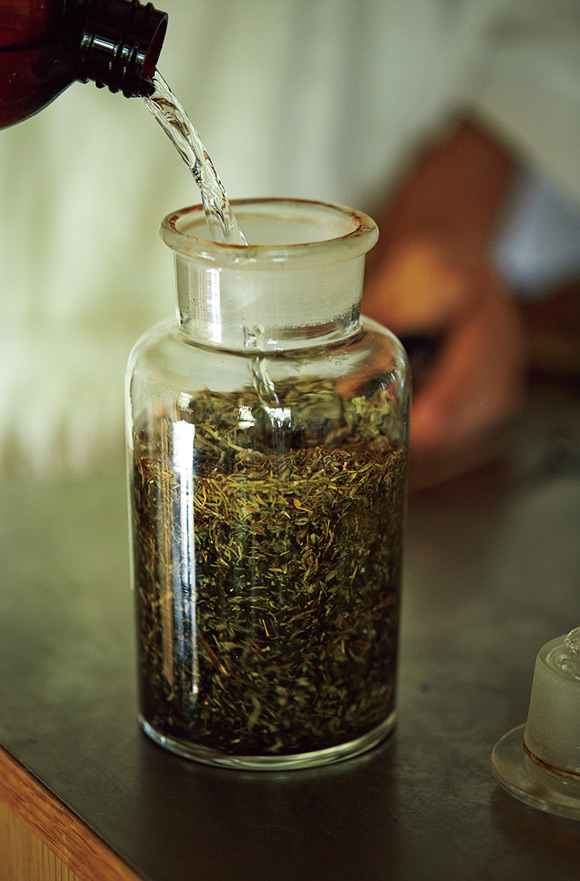 画像1: 01. 緑茶チンキでうがいをする