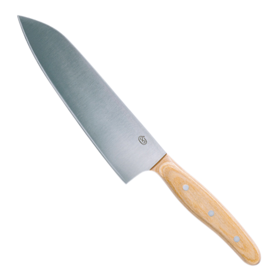 画像: C SUNS AND COOK　〈日本のものづくり〉まっすぐな包丁 三徳 ナチュラル　1名