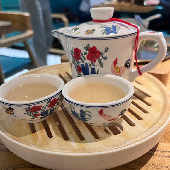 画像: 潮州料理の店「潮粥会」で出てきたお茶セット