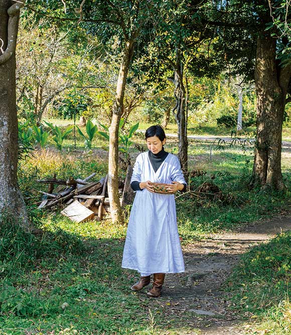 画像: 風の通る小径。大きな木の下にいることで、いいエネルギーに触れることができるのだとか