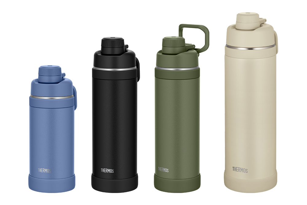 画像: 容量は750ｍL、1L、1.5Lの3サイズ。本体・全パーツ食洗機対応 「真空断熱スポーツボトル/FJU-750･1000･1500」【保冷専用】 www.thermos.jp