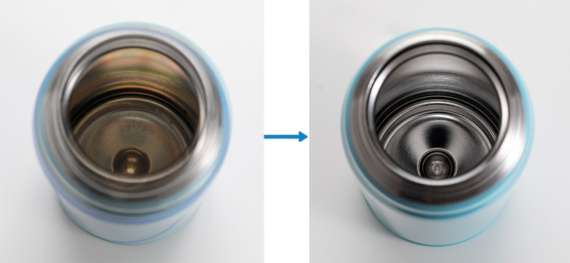 画像2: 酸素系漂白剤で洗浄するとこんなにきれいに!