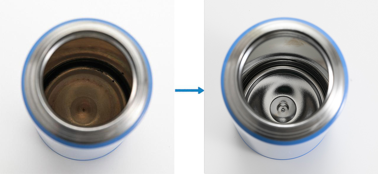 画像1: 酸素系漂白剤で洗浄するとこんなにきれいに!