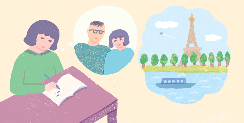 画像: 目標や気持ちを自由に書く ノートページの使い方