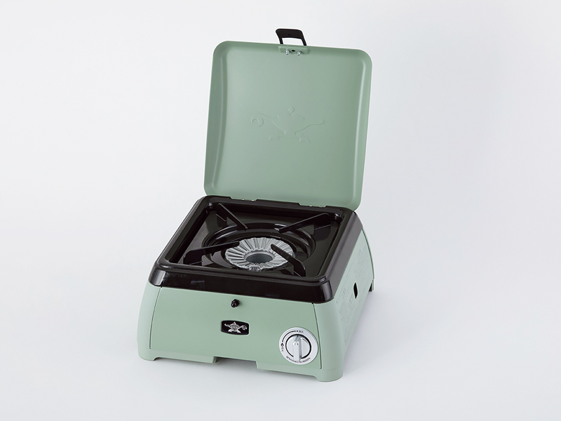 画像: 寸法：幅30×奥行き31.4×高さ16.6cm（ふたを開けた場合：幅30×奥行き41.2×高さ35cm）　質量：約3.3kg出力：2.9kW　連続燃焼時間：約70分　対応できる鍋のサイズ：直径15～24cm　サイズ展開：2バーナータイプもあり。　色：4色展開