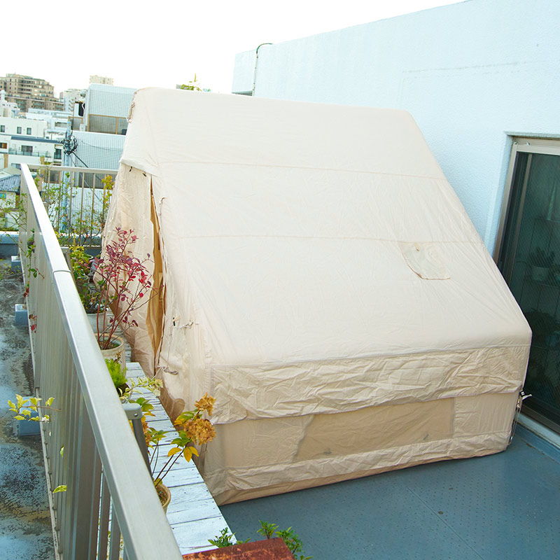 画像: 橙ちゃんが待ち望んでいた大きなテント