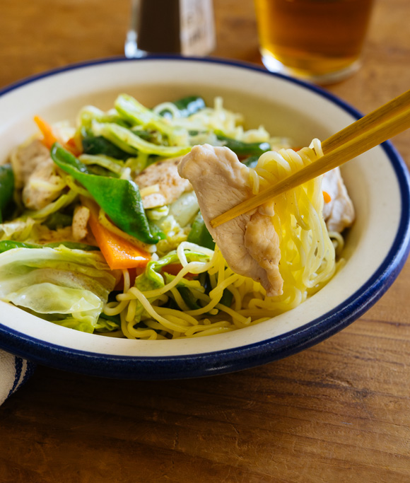 画像: 「鶏むね塩焼きそば」のつくり方