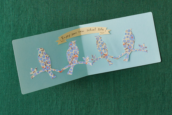 画像: 「鳥たちの入学祝いポップアップカード」のつくり方