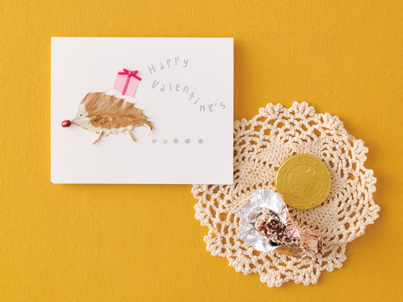 画像: 大切な想いを手づくりカードにのせて 「はりねずみのバレンタインカード」のつくり方