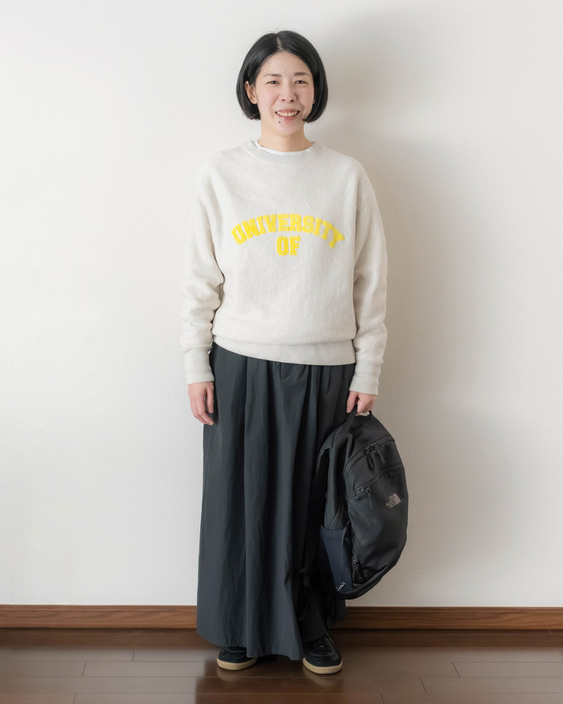 画像: 【D.スウェット＋E.スカート＋K.スニーカー】