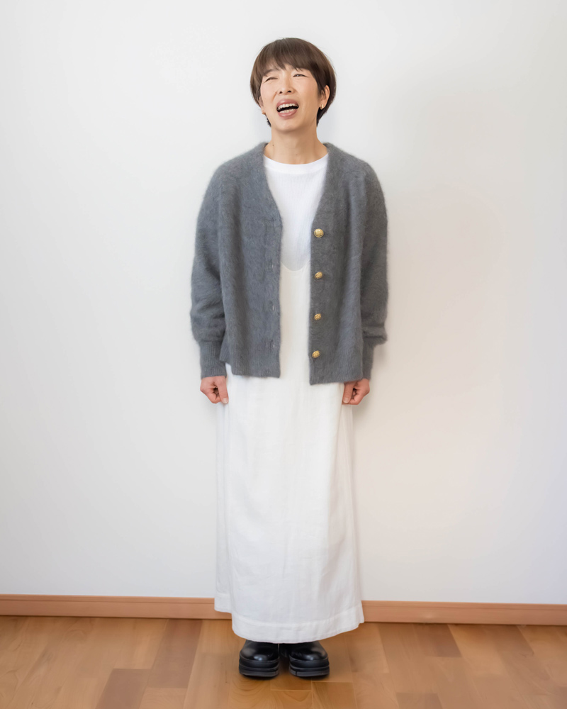 画像1: 【A.カーディガン＋D.カットソー＋G.ジャンパースカート＋L.ブーツ】