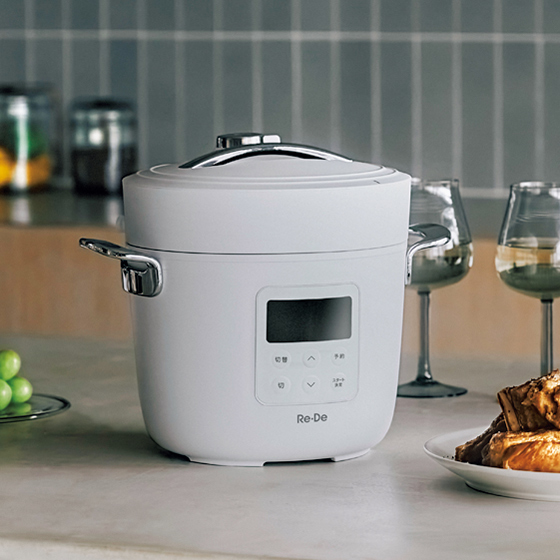 画像: B リデ　リデポット 電気圧力鍋 2L ホワイト　1名