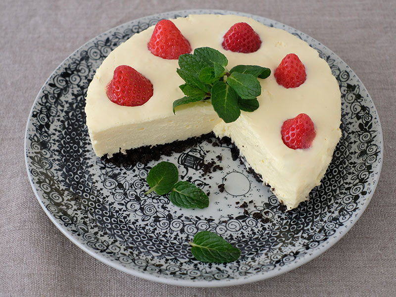 画像2: ホワイトチョコチーズケーキ|はなのお菓子