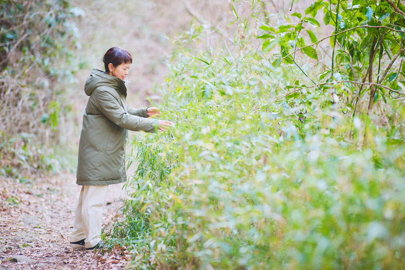 画像: 家の裏手の山を散歩するのが日課。「自分を見つめ直すのに大切な時間」と吉原さん
