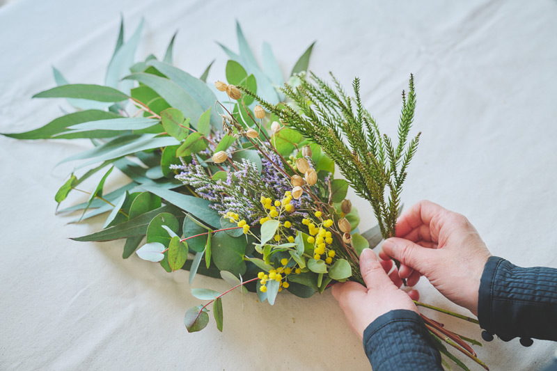 画像: 長さは気にせず、上に重ねる感じでOK