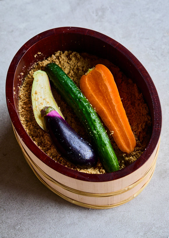 画像: １　本漬け用の野菜を準備する