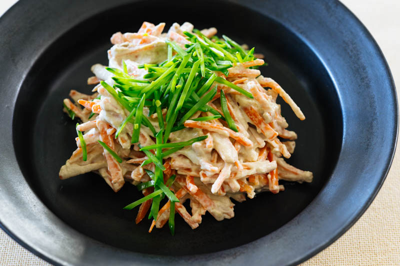 画像: にんじんと絹さやの白あえのつくり方