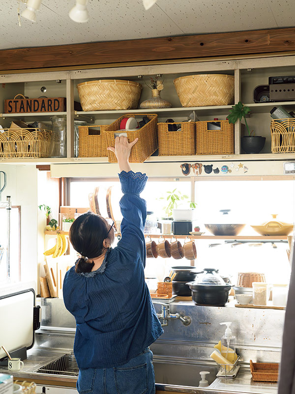 画像: 見せる収納で管理をラクに