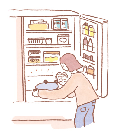 画像: １．傷みやすいものは冷蔵室の下段に