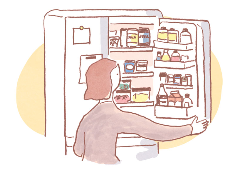 画像: １．買い物に行く前に冷蔵庫をチェック