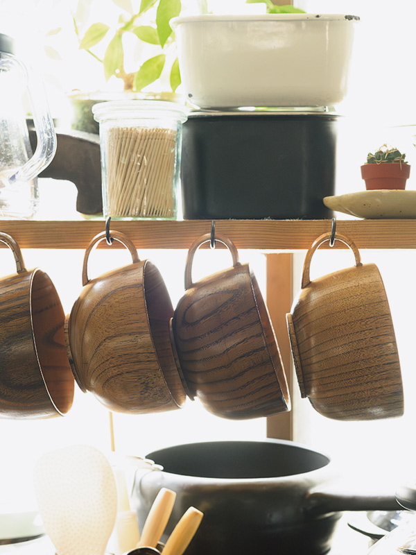 画像: 1．お椀は吊るすと家族がサッと使える