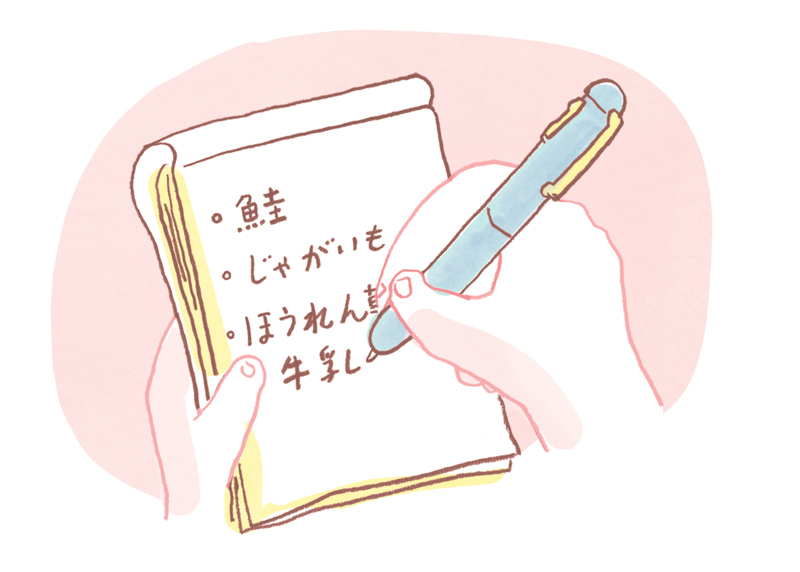 画像: ２．献立を考えて、必要なものだけ買う