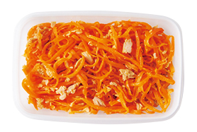 画像: 使用する「つくりおきおかず」:塩もみにんじんとツナのサラダ