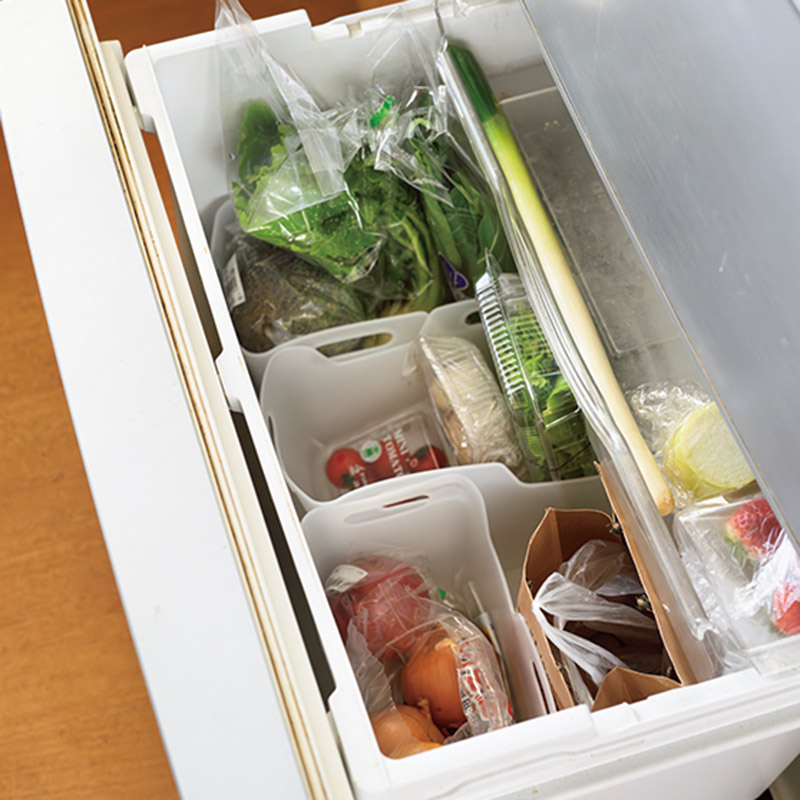 画像: 2．左が葉もの、右が根菜