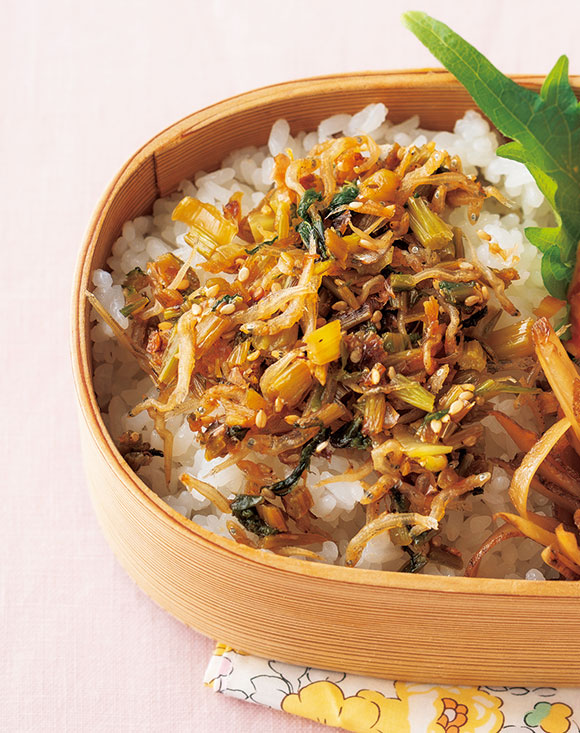 画像: かぶ菜のふりかけをそのまま かぶ菜のふりかけごはん