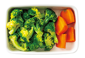 画像: 使用する「つくりおきおかず」②：ゆでブロッコリー＆ゆでにんじん